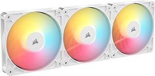 CORSAIR RS120-R ARGB PWM 120mm Inverse Flow Fans – 3 Pieces – 8 RGB LEDs, ARGB Connections to +5V, High Static Pressure, D…