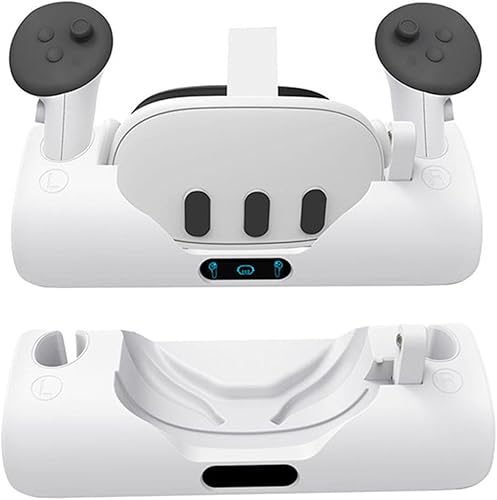 Base de carga para accesorios Oculus Quest 3, estación base de carga con luz indicadora para auriculares y controladores Meta Quest 3 VR