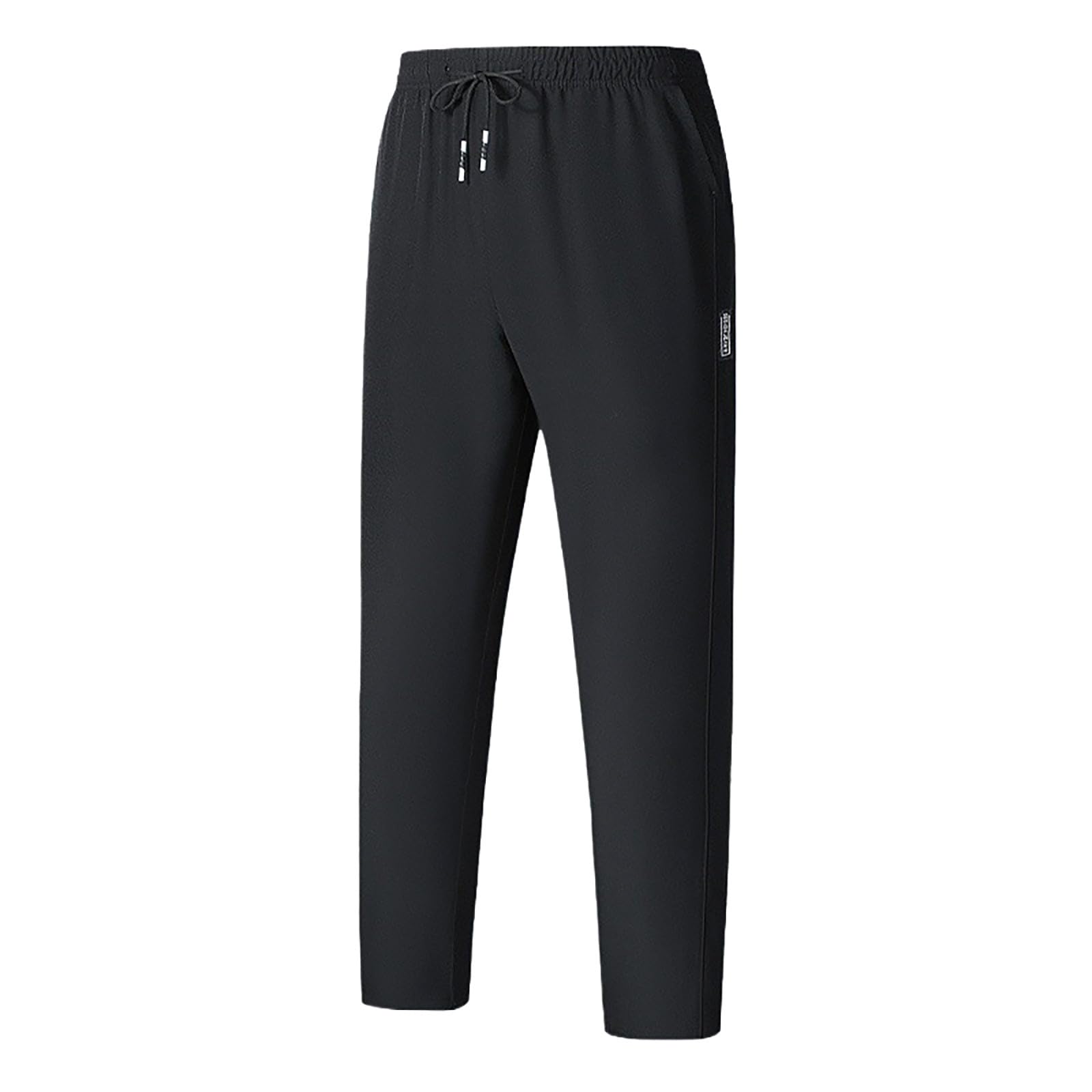 Mens Sweatpants Athletic Lightweight Joggers Elastic Waistband Pants Gym Straight Leg Fit Lounge Wear