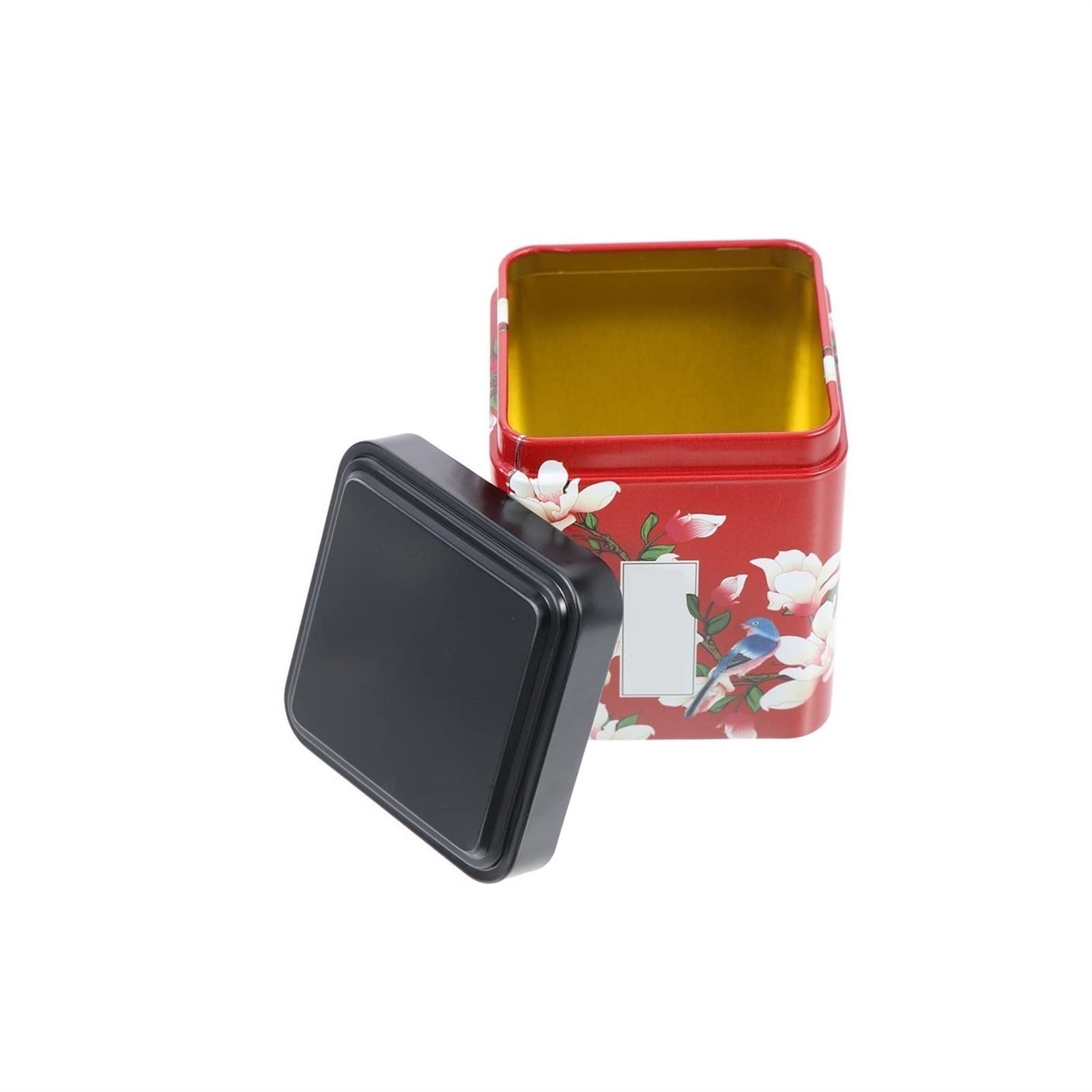 Loose Tea Container Tea Coffee Japanese Tins Container Canisters Sugar Box Jars Salt Bath Kitchen Herb Grounds Metal Empty Containers