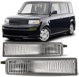 Winjet Fog Lights Compatible With 2004-2006 Scion xB | Polycarbonate Resin Clear Driving Running Foglight Foglamp Lamps LED Super Bright | 2004 2005 2006