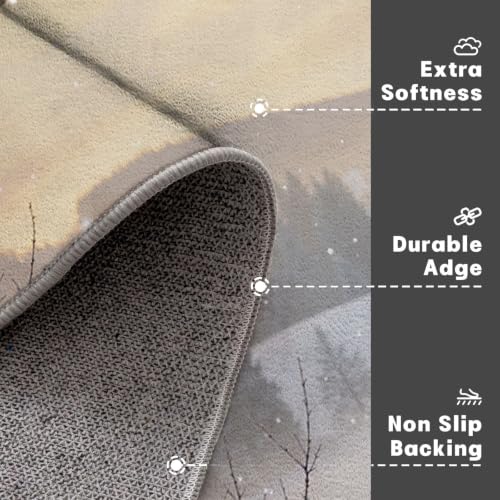 Paillasson d'entrée absorbant cerf gris clair 60x90 cm - 7