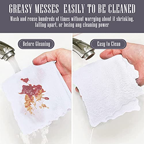 24 Pack Kitchen Dishcloths - Does Not Shed Fluff - No Odor Reusable Dish Towels, Premium Dish Cloths, Super Absorbent Coral Fleece Cleaning Cloths, Nonstick Oil Washable Fast Drying (White) #TOP4