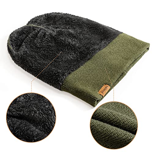 Image of Beanie for Men Winter Thermal Cuffed Knit Hat Warm Gifts Womens Beanies