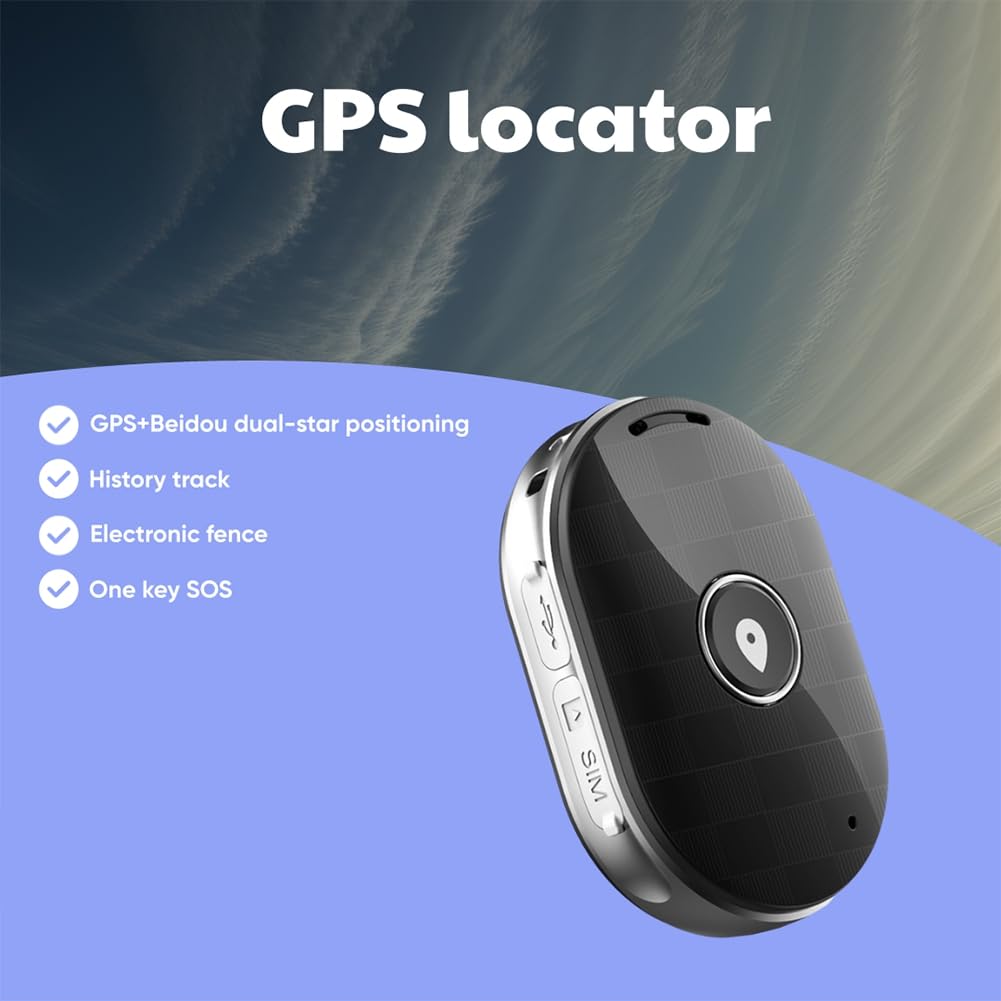 Localizador GPS Impermeable para Mascotas, Rastreador WiFi Impermeable para Mascotas, Mini Rastreador para Perros