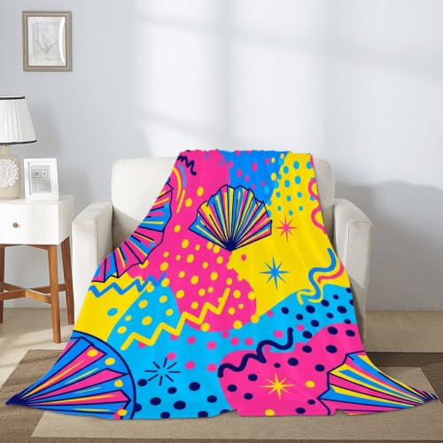 Jeté d'éventail couverture décorative légère et douce pour canapé jaune - 7
