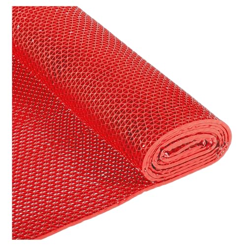 Tapis en caoutchouc anti-fatigue rouge contre les sols glissants de douche