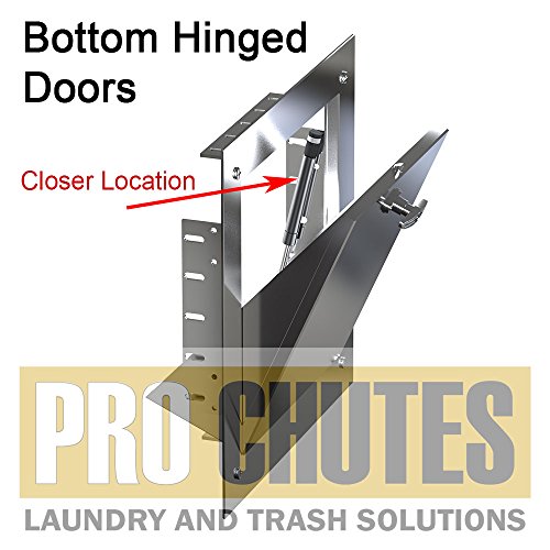 Trash Chute Hydraulic Closer Door Parts. 17 Inch Extended Gas Piston Closure For Bottom Hinged Garbage & Laundry Intake Doors. Hardware By Pro Chutes. #TOP4