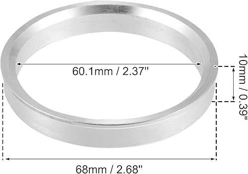 Miniatura 5 de X AUTOHAUX 2 unids OD 2.677 in a ID 2.366 in aleación de aluminio coche Hub Centric anillos rueda agujero centro espaciador