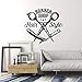 Barber Shop Zeichen Vinyl Wandtattoo Barbershop Schere Frisur Stylist Friseur Fenster Aufkleber Wandbild Wanddekor 57X60 Cm