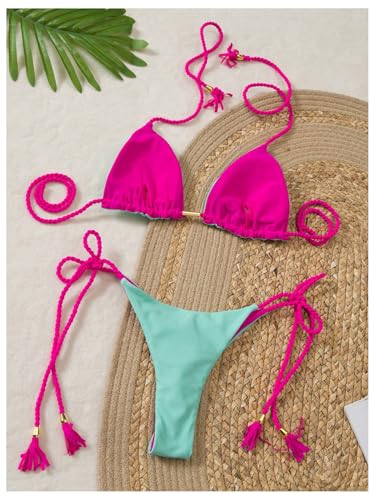 Bikini à cordes licou ajustable pour éviter les marques de bronzage - 3