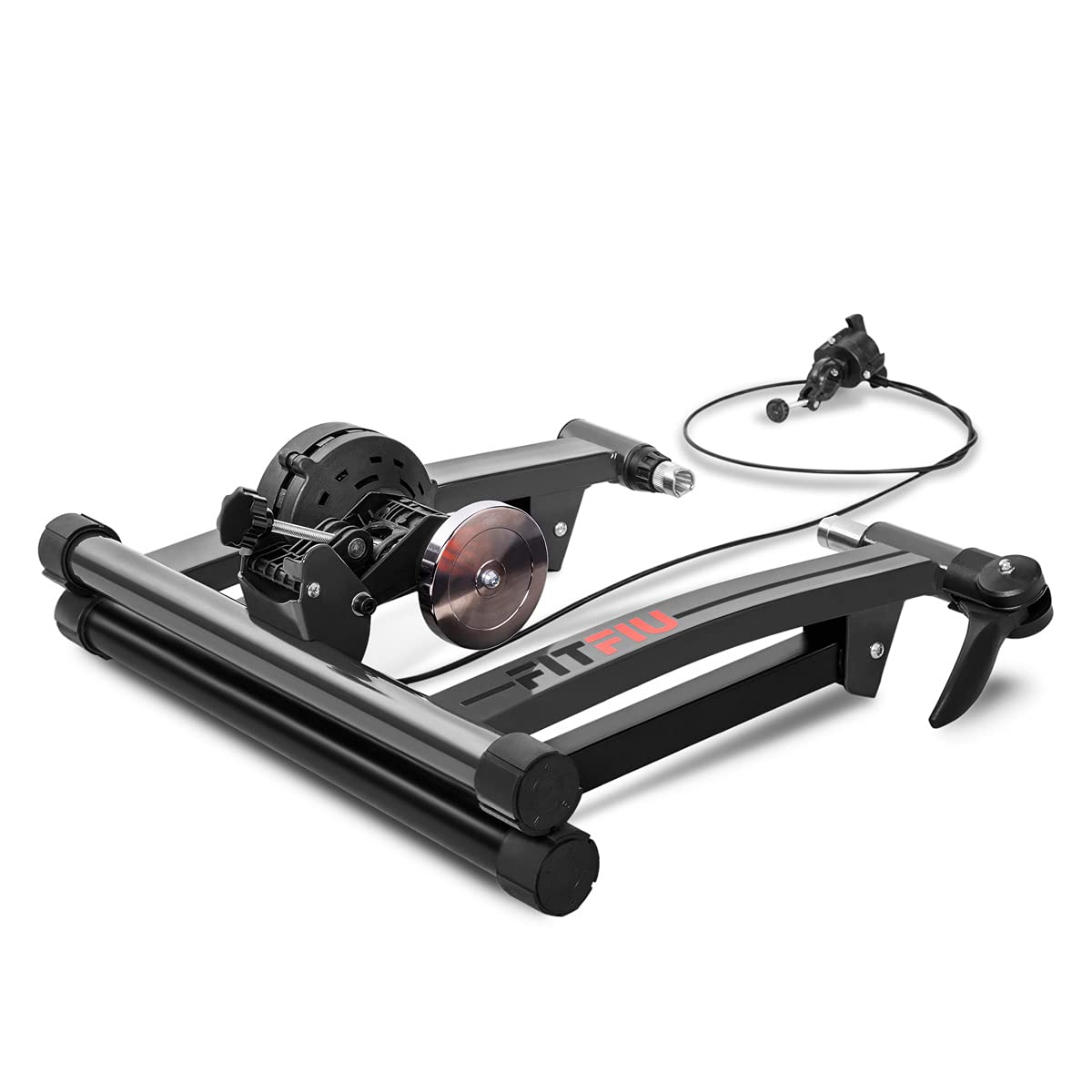 FITFIU Fitness ROB-20 - Vélo d'entraînement Pliable avec 5 Niveaux de résistance, Compatible avec Les Roues de 26" à 29", VTT et Route, entraînement en intérieur, Poids Max. 150kg