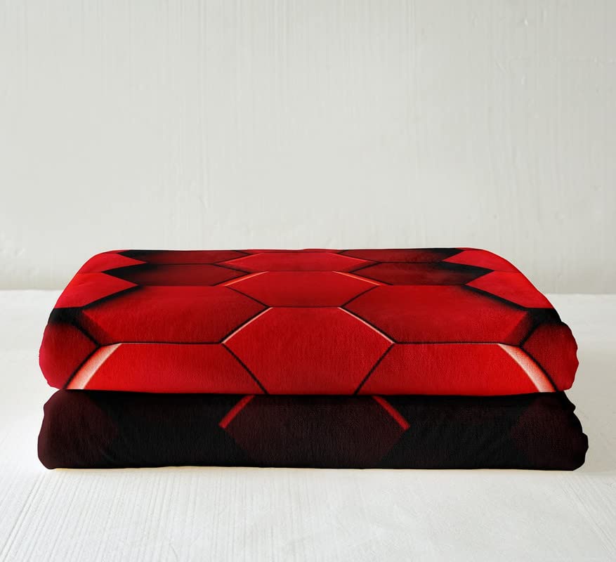 Loussiesd Coperta in pile a nido d'ape per letto, divano