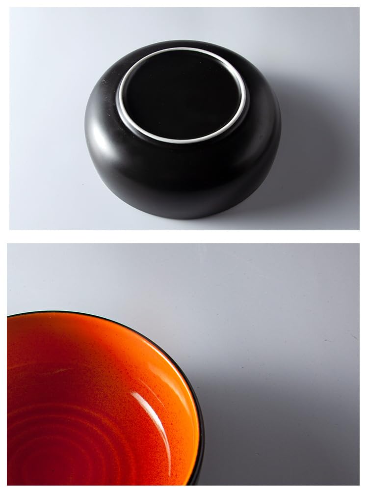 Miska do sałatek koreańska miska na ryż zastawa stołowa domowa miska na makaron kreatywna pomarańczowa glazura miska na zupę japońska restauracja miska ceramiczna miska na drobiazgi (15 cm)