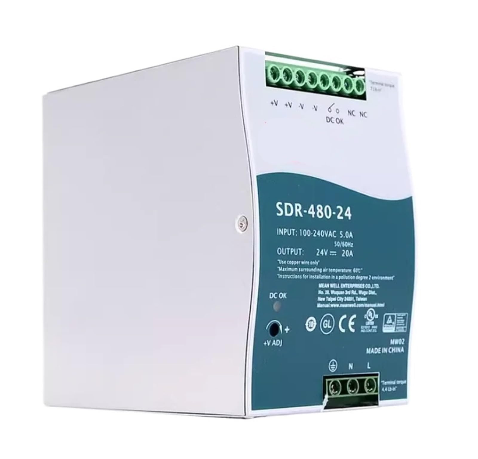 NACODLUL SDR-480 480W Single Output Industrial Power Supply SDR-480-24 SDR-480-48(SDR-480-48)