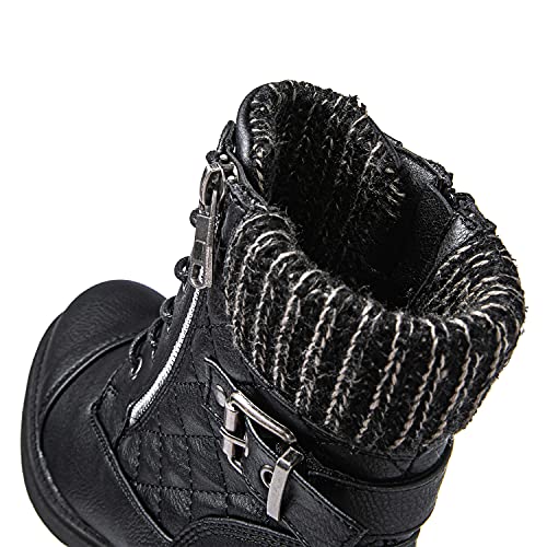 GLOBALWIN Women's Combat Boots Lace Up Boots For Women Ankle Booties With Low Heel Fashion Dressy Short Boots4