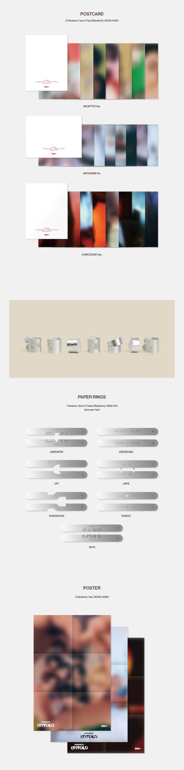 EN HYPEN - 2ND FULL ALBUM ROMANCE : UNTOLD, [INCEPTIO VERSION]
