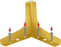 Vista 5 de Patas para muebles, patas de metal dorado de 5 pulgadas para muebles, patas de mesita de noche resistentes para mesa, armario, sofá, silla