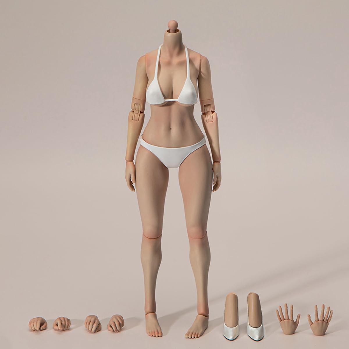 HiPlay True1Toys 1/6 Hombros Estrechos Articulados Busto Grande Piel Trigo Claro Cuerpo de Figura de Acción Articulada Femenina