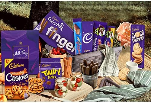 Dairy Milk Chocolate Hamper Gifts for Women Men - Basket Included - Christmas chocolates Family Hamper Kids and Adults - Instant Hot Chocolate Powder Milk Tray Twirl Fingers Biscuits Freddo Caramel