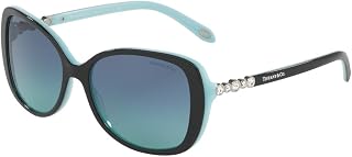 TF 4121B - 80559S Sunglasses Black Frame, Blue Lenses, 55MM