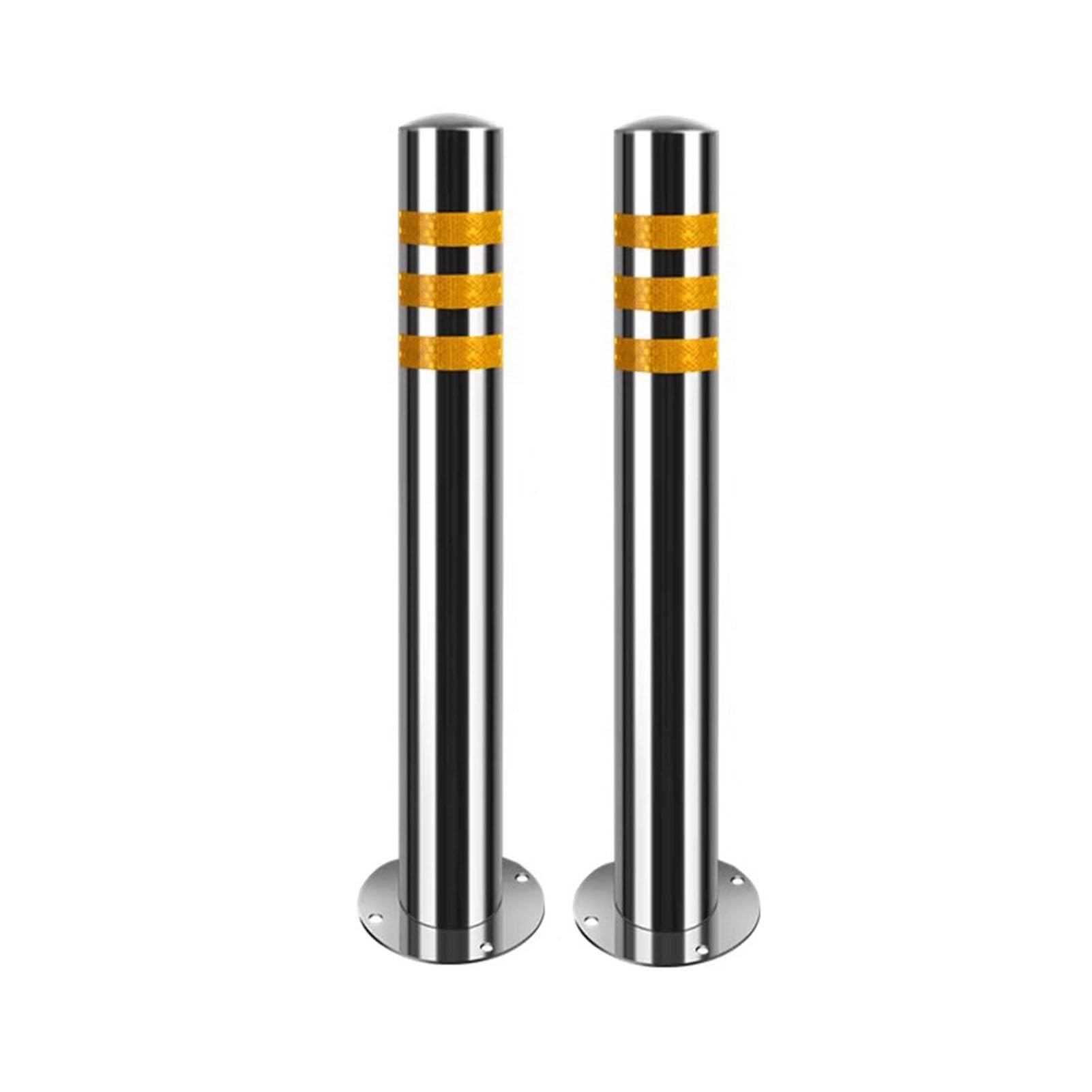 Słupki parkingowe ze stali nierdzewnej ze śrubami kotwiącymi 2-pak 100 cm wys. x 8,9 cm gł. Idealne do użytku domowego i komercyjnego Solut