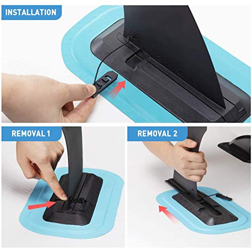 SolUptanisu Inflatable Paddle Boards Surf Fins, 9in, Plastic, Black, Suitable for Surfboard & Canoes, Improves Stability & Water Breaking Performance, Easy to Install, Standard Specification by SolUptanisu - Image 5