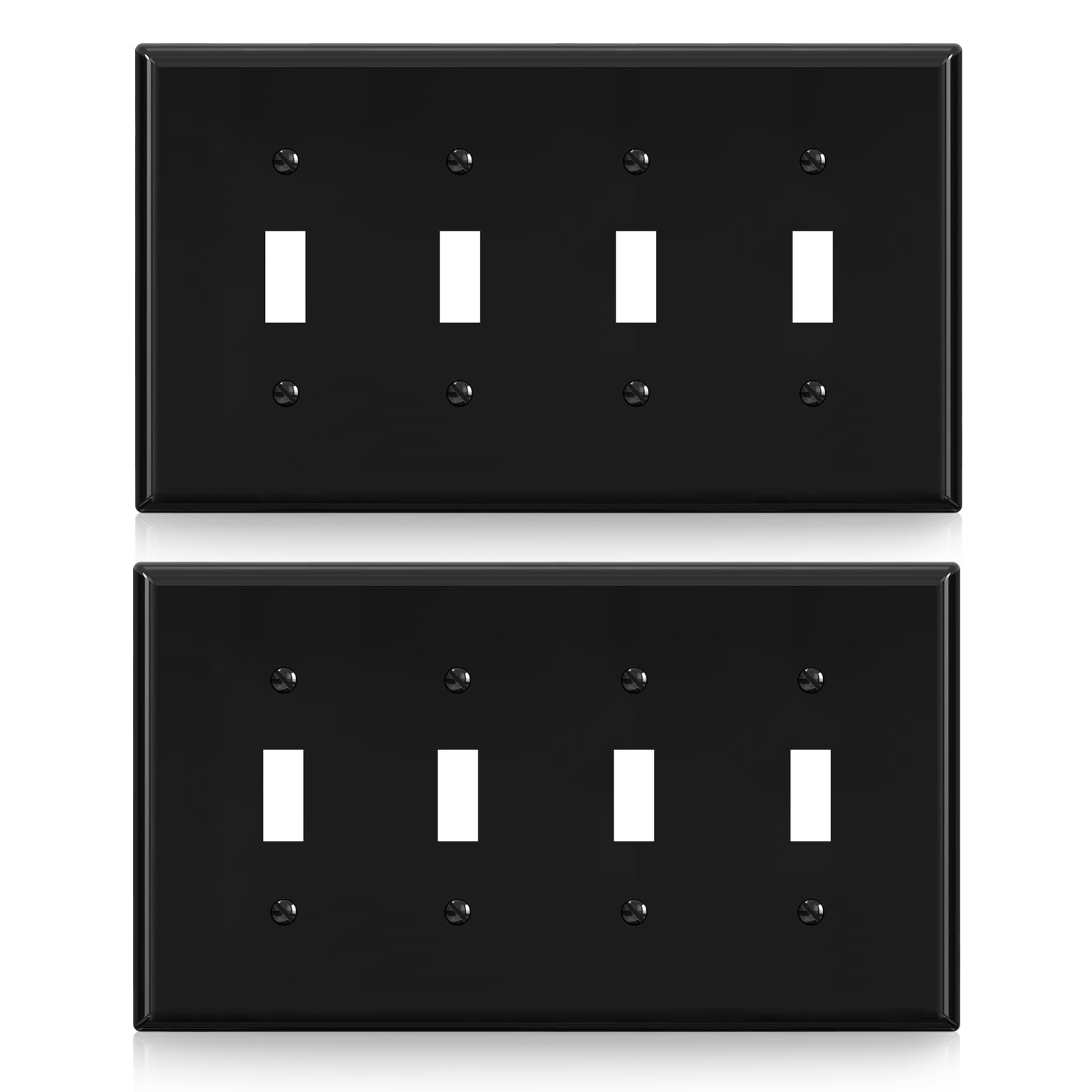 Glossy White Toggle Switch Plates - 2 Pack -8