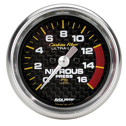 Auto Meter 4774 Carbon Fiber Electric Nitrous Pressure Gauge #TOP17