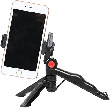 Ayex AX-MT10 Masaüstü Mini Tripod + Telefon Tutucu, 1/4” Vida Girişli, 120° Eğim Ayarlı Başlık, Katlanabilir Kompakt Tasarım, Aksiyon Kamera ve Telefon ile Uyumlu