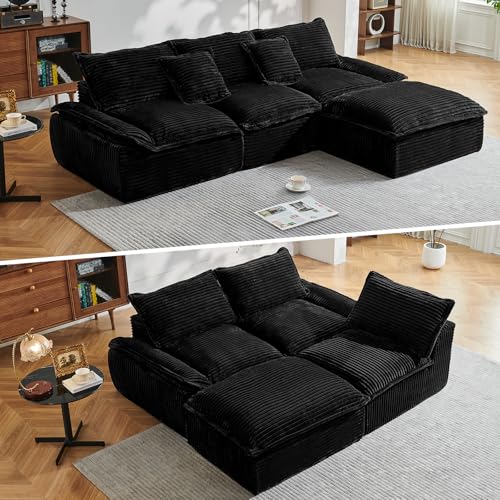 IKALIFE Boneless Modular Sectional Sofa - Comfy L-Shaped Cor