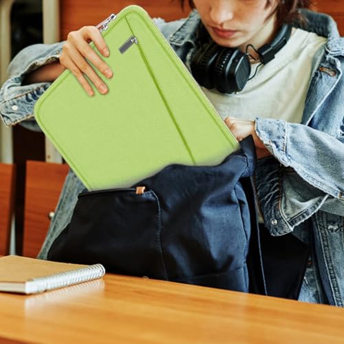 Image of Laptop Case 15.6 inch, Slim Computer Carrying Bag Protective Cover Briefcase with Front Pocket, Durable Laptop Cover for 15-16 Inch HP, Dell, Lenovo, Asus, Notebook, Light Green