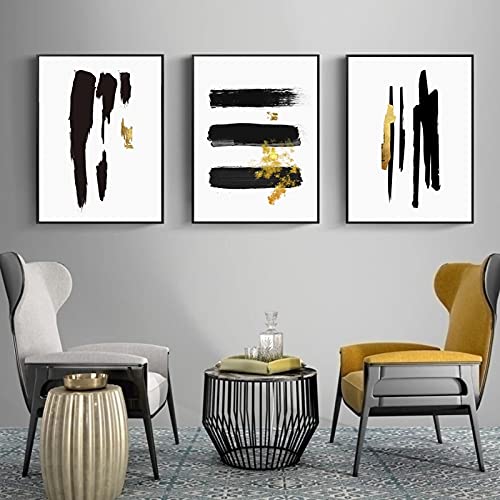 Image Salon Décor à la Maison : Triptyque Abstrait Chic - 5
