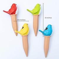 Vista 6 de 4 dispositivos de riego de plantas de pájaros de terracota para regar plantas, riego automático, picos de pájaros de terracota con riego automático