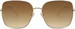 SOJOS Trendy Lunettes de soleil surdimensionnées en métal carré pour femmes Homme Retro Grand objectif plat UV Lunettes de soleil de protection SJ1146