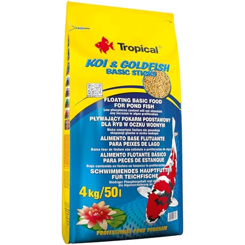KOI&Goldfish Basic Sticks 4kg - Alimento Flotante básico para Peces de Estanque