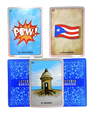 Sj Entertainment Puerto Rico Bingo Loteria Boricua - Millennial Bilingual Puerto Rican Game - Bingo Twist With Pr Cards - Party Game With Translation #TOP4