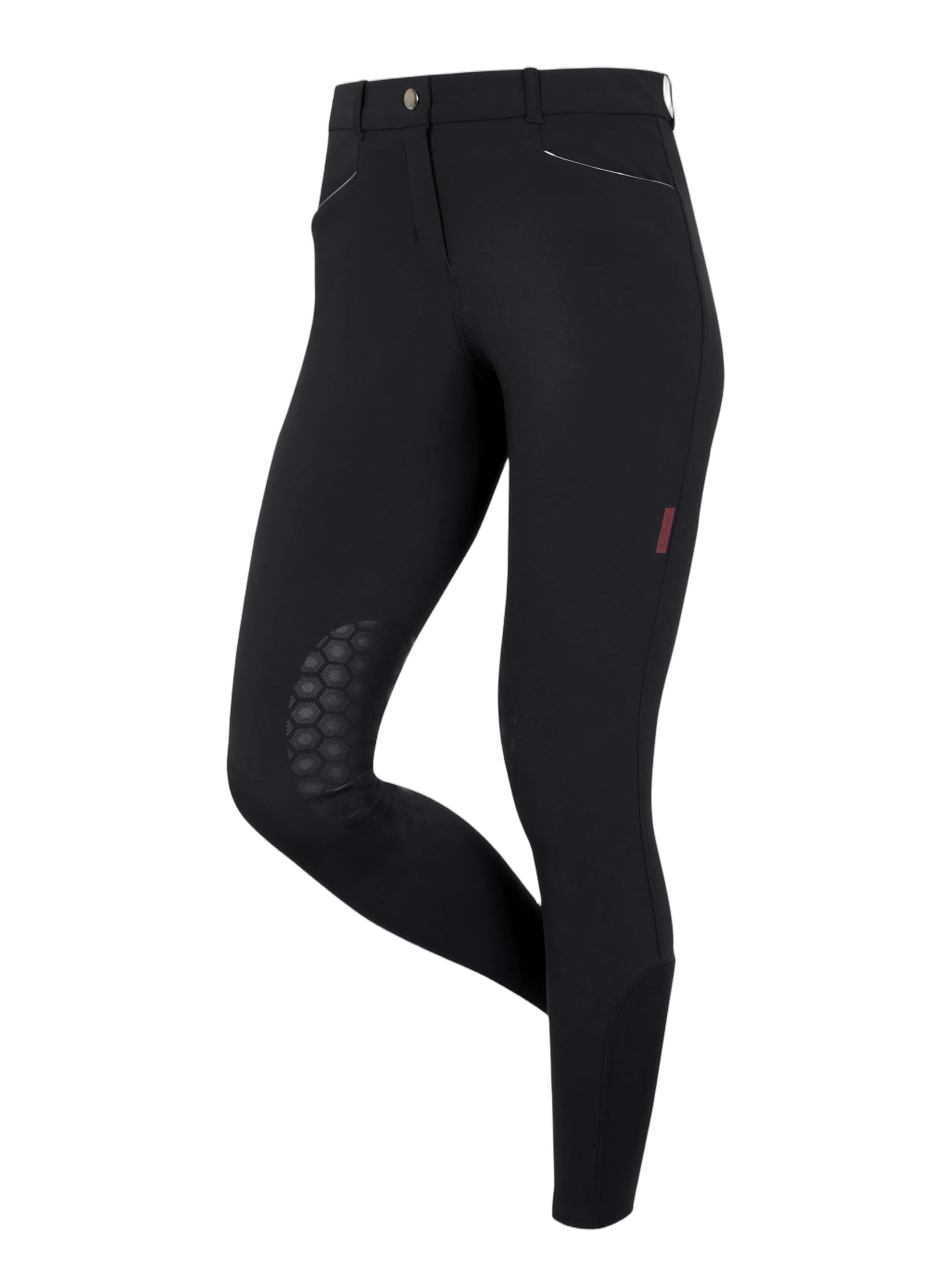 LeMieux Imogen Knee Grip Breeches - Womens Equestrian Horse Riding Breeches - Mid Rise - Black - UK14