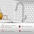 DÉCOR WOW Peel & Stick Backsplash for Kitchen & Bathroom, (8) 12x12-inch Sheets Covers 8 Sq. Ft, White Hexagon