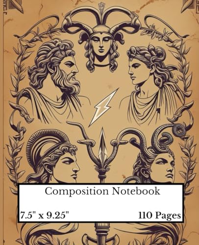 Composition Notebook: College Ruled Greek Mythology Illustration | Science Aesthetic Journal for Back to School, College & University