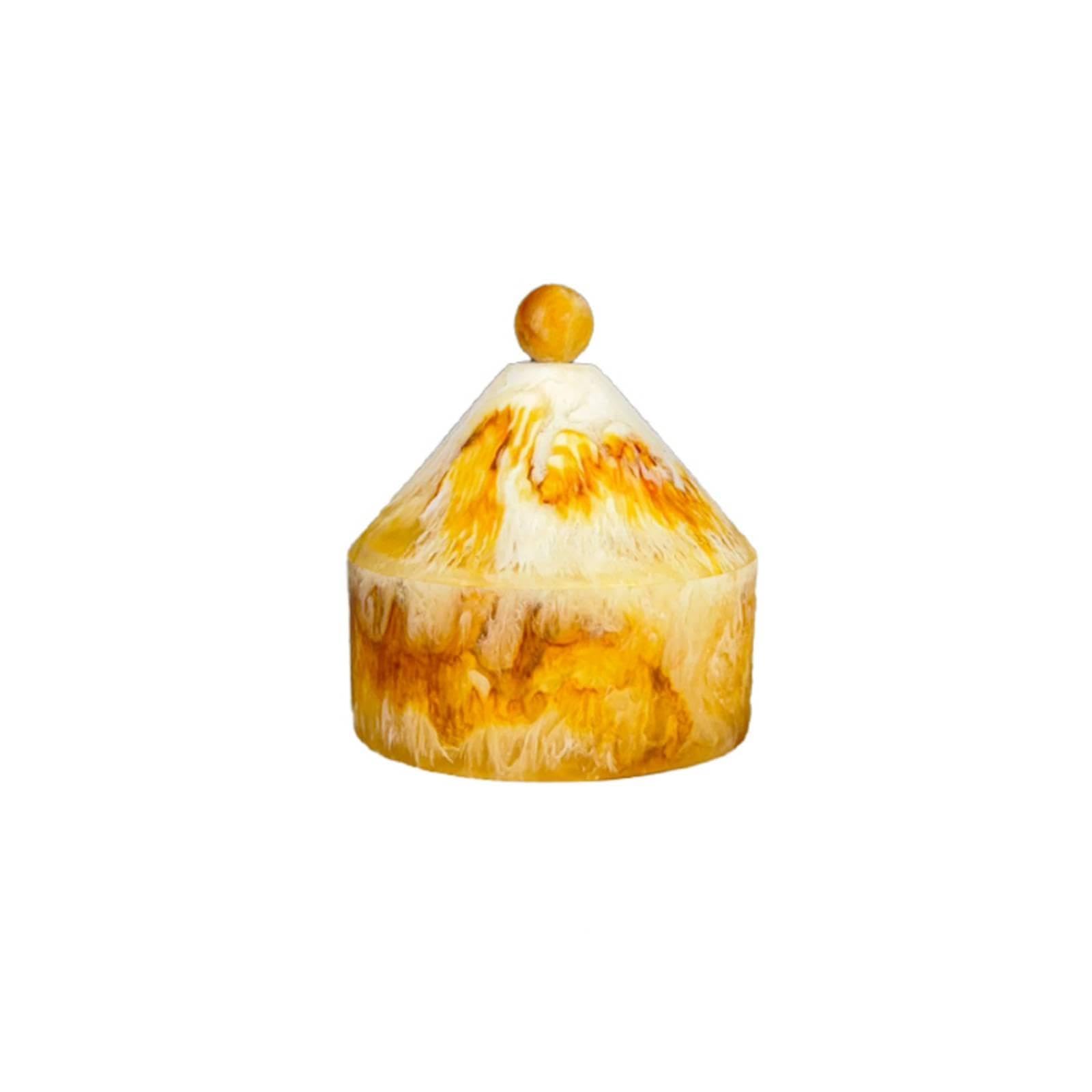 Pyramid Jewelry Box Decorative Jewelry Box with Lid Marbled Container for Women, Vanity, Dresser, Bedside Table-image-32