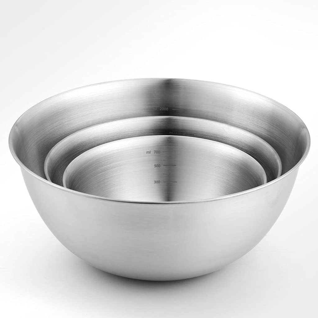 Mixing Bowl Set Space-Saving Stackable Containers for Salad, Pasta, Fruit and Dough