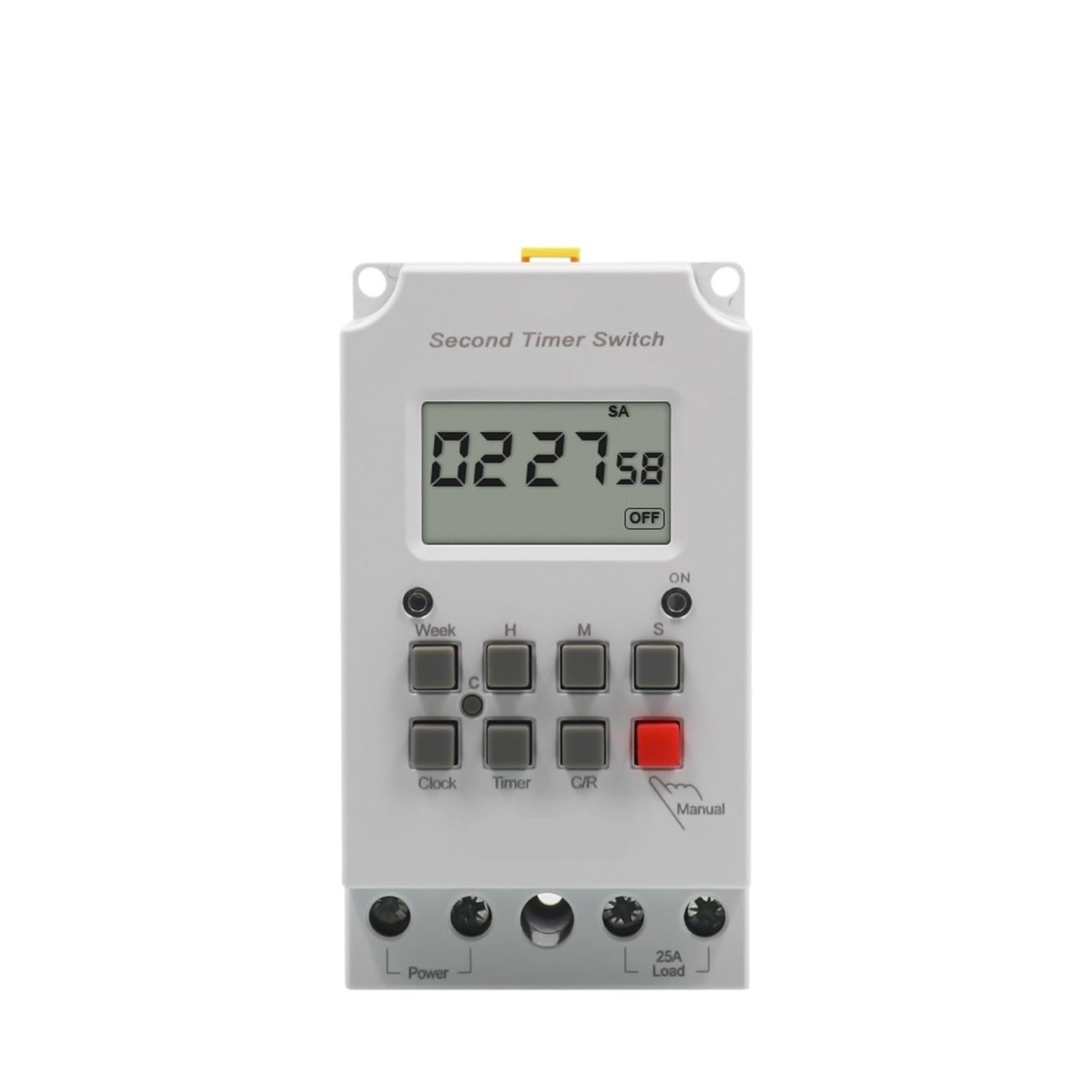 Täglich wöchentlich programmierbare digitale Zeitschaltuhr 25A 30A 110V 220V AC Automatische Miniatur-Timer-Steuerung für elektronische Geräte (Farbe: 25A 110V)