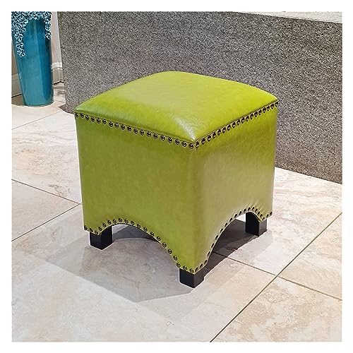 Reposapiés Plegable, reposapiés Cuadrado, reposapiés tapizado en Cuero, reposapiés de Mesa de café Baja, Taburete para Cambiar Zapatos