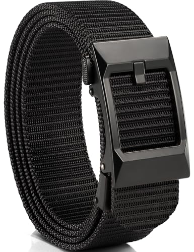 GEIT Men's Nylon Ratchet Belt, 1 3/8
