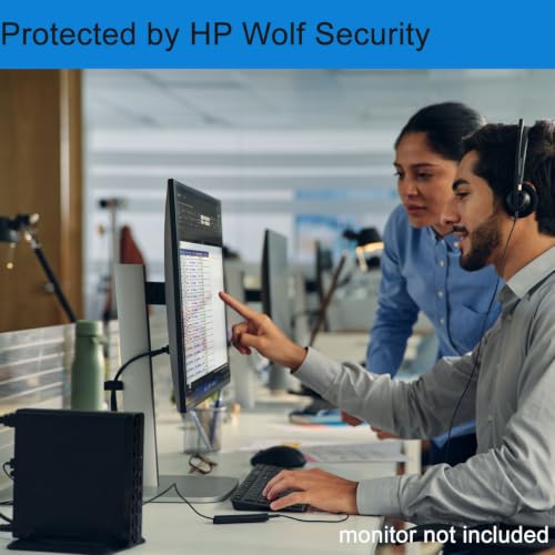 Image of HP ProDesk 4 Mini G1i Business Desktop AI PC (Intel Core Ultra 5 235T (> Ultra 7 165U), 16GB DDR5 RAM, 512GB SSD), MFF, 2x DisplayPort, Ethernet, HDMI, USB-C, Max to 3 Displays, WiFi 6E, Win 11 Pro