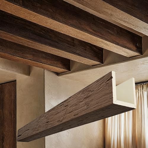 Lightweight PU Ceiling Beams Faux Wood, Prefinished Decorative Ceiling Trim