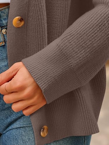 Image of LILLUSORY Womens Cardigan Sweaters 2026 Fall Oversized Lightweight Sweater | Long Sleeve Open Front, V Neck Button Down Clothing, Casual Work Clothes, Early Winter Fashion, Versatile Knit Outfits