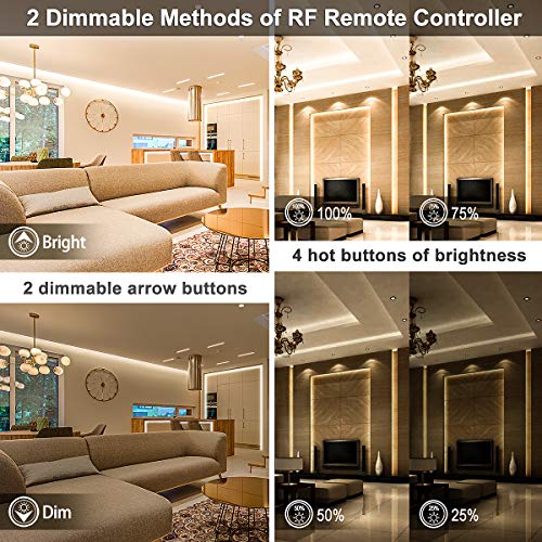 Tira Led Blanca Cálida Dimmable con Control Remoto RF miniatura 5