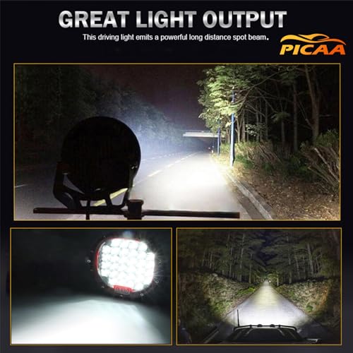 Faro de trabajo LED PICAA 294W luz potente para tractor en agricultura nocturna y rutas 4x4 3